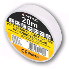 Entac Szigetelőszalag 0.13x15mm Fehér 20m, Entac villanyszerelés