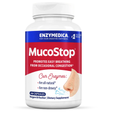 Enzymedica MucoStop, légúti, 48 kapszula  Étrend-kiegészítő gyógyhatású készítmény