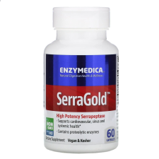 Enzymedica SerraGold, nagy erősségű szerrapeptáz, 60 db, Enzymedica vitamin és táplálékkiegészítő