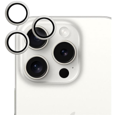 Epico iPhone 15 Pro/15 Pro Max kamera védő fólia - alumínium, fehér titán mobiltelefon kellék