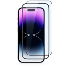 Epico Resolve Edge to Edge iPhone 15 Pro üvegfólia + felhelyezőkeret mobiltelefon kellék