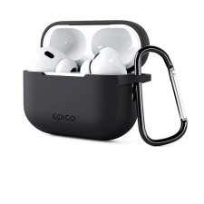 Epico Silicone Outdoor Cover Airpods 4 - fekete fülhallgató, fejhallgató tok