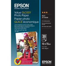 EPS CON Epson fotópapír value fényes fotópapír - 10x15cm - 20 lap c13s400037 fotópapír
