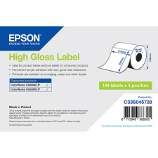 Epson fényes, papír etikett címke, 210*297 mm, 194 címke/tekercs (rendelési egység 4 tekercs/doboz) etikett