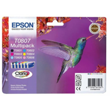 Epson T08074011 Tintapatron multipack StylusPhoto R265 nyomtatóhoz, EPSON, b+c+m+y+pc+pm, 44,4ml (TJE80740) nyomtatópatron & toner