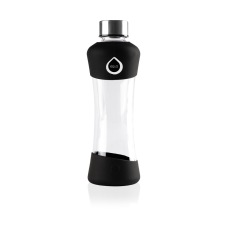 Equa Active üveg kulacs felső és alsó szilikonnal, Fekete, 550ml kulacs, kulacstartó