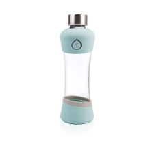 Equa Active üveg kulacs felső és alsó szilikonnal, Menta, 550ml kulacs, kulacstartó