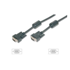 Equip 118811 VGA kábel HD15 apa/apa ferrit gyűrűvel 3m (188811) kábel és adapter