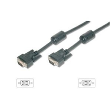 Equip 118814 VGA kábel HD15 apa/apa, ferit gyűrűvel, 10m audió/videó kellék, kábel és adapter