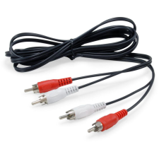 Equip 147094 audio kábel 2,5 M 2 x RCA Fekete (147094) kábel és adapter