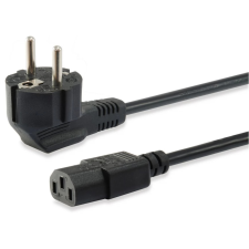 Equip 230V IEC Táp Fekete 3m 112121 kábel és adapter