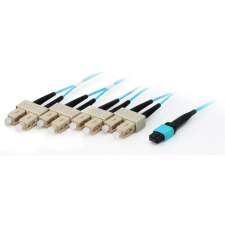 Equip 25557707 száloptikás kábel 15 M MTP 4x SC OM4 Cián (25557707) kábel és adapter