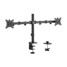 Equip 650157 dual asztali monitortartó 17"-32" 2x9kg fekete tv állvány és fali konzol