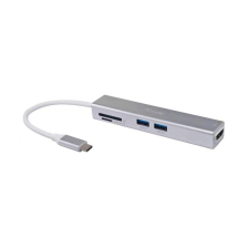 Equip Adapter USB-C -> HDMI,2xUSB3.0,SD      4K30Hz 0.15m sw (133480) kábel és adapter