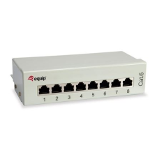 Equip Asztali patch panel 8 port, Cat6, árnyékolt, szürke (227369) (e227369) asztali számítógép kellék