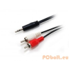 Equip Audio cable 3,5 mm jack - 2xRCA 2,5m Black