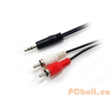 Equip Audio cable 3,5 mm jack - 2xRCA 2,5m Black kábel és adapter
