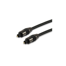 Equip kábel - 147921 (Toslink(optikai), SPDIF, apa/apa, aranyozott csatlakozó, fekete, 1,8m) kábel és adapter