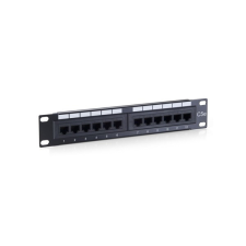 Equip Patch Panel - 208015 (12 port, Cat5e, 1U, árnyékolatlan, fekete) egyéb hálózati eszköz