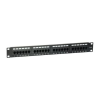 Equip Patch panel 24 port, Cat5e, 1U, árnyékolatlan, fekete (235325) (e235325)