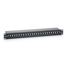 Equip Patch panel - 326424 (24 port, Cat6, 1U, árnyékolt, fekete) egyéb hálózati eszköz