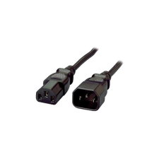 Equip Tápkábel, C13/F-C14/M, 1,8 m, EQUIP, fekete kábel és adapter