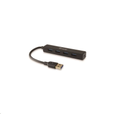 Equip USB 3.0 Hub 4port fekete (128953) (Equip 128953) hub és switch