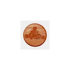  Érembetét 119 bronz színű 25mm gokart ajándéktárgy