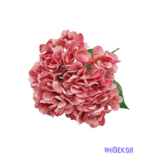  Erezett gumis szirmú hortenzia 5ágú csokor 46cm - Mályva dekorációs kellék