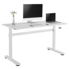  Ergo office állítható íróasztal 140x60cm fehér íróasztal