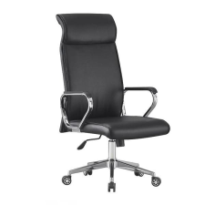 Ergonomikus Irodai Szék – Ökobőr Krómozott Lábazat, Állítható Magasság 9024H forgószék