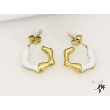  Erika  egyedi tervezésű karika fülbevaló -nemesacél -14K fülbevaló