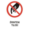 Érinteni tilos! - műanyag, 160*240mm