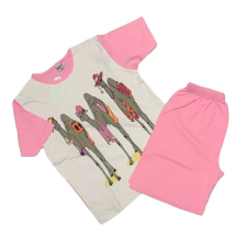 Erkan Nyári pizsama shorttal 122-128 - Rózsaszín/Krém Tevés (KIÁRUSÍTÁS) gyerek hálóing, pizsama