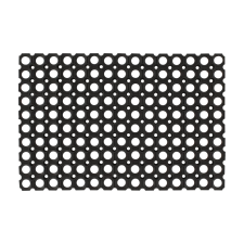  Erős gumi lábtörlő fekete 40x80cm lakástextília