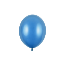  Erős léggömbök 27 cm, fémes karibkék (1 db / 50 db) party kellék