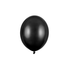 Erős léggömbök 27 cm, metál fekete (1 db / 100 db) party kellék