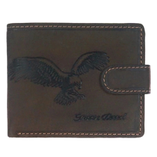  Erős  nyers marhabőrből készült pénztárca sas nyomással Green Deed pénztárca