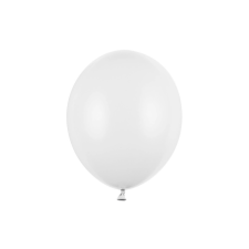 Erős Pasztell Fehér Léggömb 30 cm 100 db party kellék