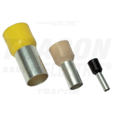  Érvéghüvely szigetelt, 4 mm2, szürke ( teljes hossz: 16,5 mm ) Tracon ( E119 ) villanyszerelés