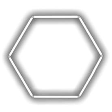 Escape6 Komplett LED hatszögletű lámpatest fehér 6500 K, 1 elem 97 × 84 cm világítás