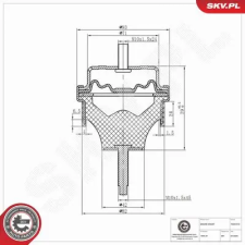 ESEN SKV felfüggesztés, motor 75SKV372 autóalkatrész