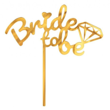 Esküvő Bride to be torta dekoráció, topper 16x15cm party kellék