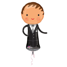 Esküvő Groom, Vőlegény fólia lufi 101 cm party kellék