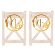 Esküvő Mr és Mrs felirat székre party kellék