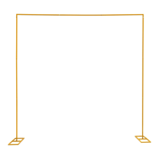Esküvői ívállvány, állítható magasság, tartós fémszerkezet, Arany, 9,8x9.8ft party kellék