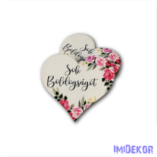  Esküvői szív 7cm 5db/csomag - Sok boldogságot dekorációs kellék