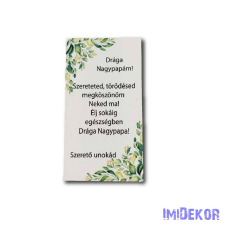  Esküvői téglalap 14x7,5cm - Drága Nagypapám - Szerető Unokád dekorációs kellék