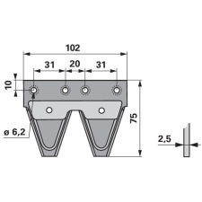 ESM Kaszapange ESM 00442300 - 75 mm autóalkatrész