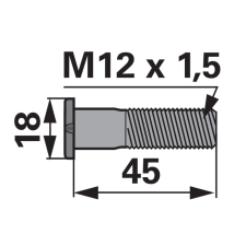 ESM Rögzítőcsavar 00445302 - M12 x 45 mm autóalkatrész